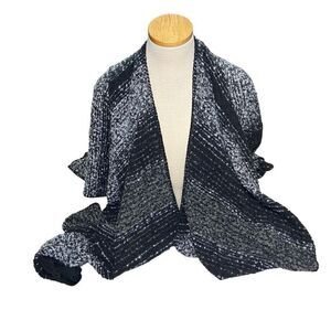 Woolrich Knit Shawl Cardigan Women’s One Size in Grey and Black‎